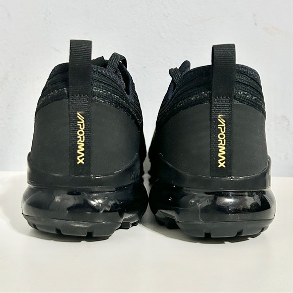 Nike Air VaporMax Flyknit 3 GS “Black Gold” Women’s Size 8.5 Kids 7Y Sneakers - Picture 5 of 9
